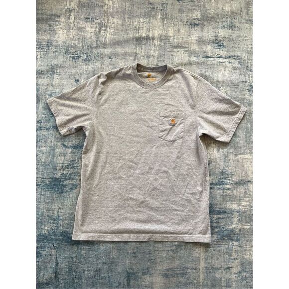 Carhartt Gray Original Fit Short Sleeve Tee Men's Large - Picture 1 of 6